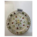 PLATE PAINTED STRAWBERRIES 6"