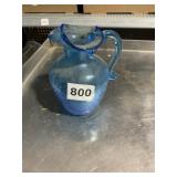 CRACKLE GLASS JUG 5"