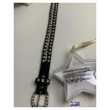 17" BOOT BRACELET OR COLAR STUDS AND RHINESTONES