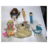 CAMPUS CUTIES, PEZ, RUBBER DOLLS