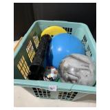 BASKET, BALLS, PARCHEESI