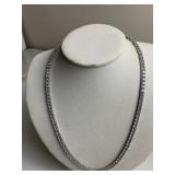 20" SILVER PLATED RHINESTONE NECKLACE NEW W/ TAG