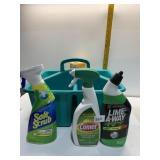 CLEANING BASKET & CLEANERS PARTIALLY FULL