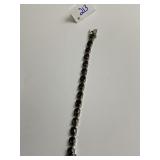 BROWN TOPAZ BRACELET STERLING BAND 8"