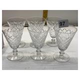 6 WINE GLASSES UNMARKED