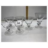 COCKTAIL GLASSES UNMARKED 6 TOTAL