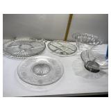 GLASSES DIVIDED CONDIMENT BOWL, OPEN WEAVE BOWL,