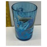 TOOTHPICK HOLDER HAND PAINTED FLOWERS