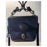 BLACK LEATHER DOONEY AND BOURKE LONG STRAP AND