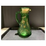EAPG ANTIQUE PITCHER GREEN