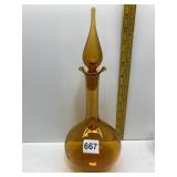 DECANTER YELLOW GLASS