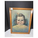 PAINTING OF CHILD 18" X 13.5"