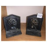 LINCOLN BOOK ENDS CAST IRON