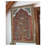 NEEDLE POINT BIRDS IN THE TREE 35" X 33"