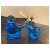 GLASS BLUE BIRDS
