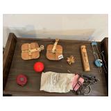 WOOD TRAIN WHISTLE, VINTAGE WOOD TOY BRAIN TEASER