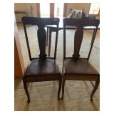 OAK T BACK CHAIRS