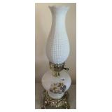 NOVELTY CRYSTAL CORP. HAND PAINTED HURRICANE LAMP