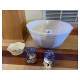 PFALSTGRAFF BOWL, LENOX DISH, SALT/PEPPER
