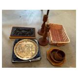 HANDMADE WOOD CANDLE STICK HOLDERS, WENDELL