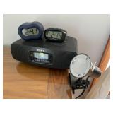 SONY CD/RADIO, ALARM CLOCKS, SPOTLIGHT