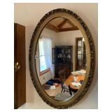 OVAL MIRROR LEAF DESIGN EDGE 26" X 18"