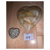 CARVED STONE HEART, SM. HEART STONE