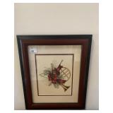 17" X 14" HOLIDAY HORN W/ FRAME
