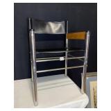 CHROME CHAIR W/ BLACK VINYL SEAT