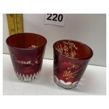 RUBY FLASHED ANTIQUE TOOTHPICK HOLDER, 1910 AND