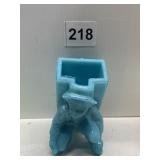 BLUE GLASS BOY TOOTHPICK HOLDER