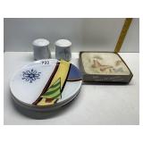 CORELLE IRIS SALT/PEPPER, SET OF 6 BUTTERFLY HORS