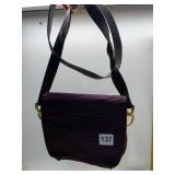 AMERICANA BY SHARIF PURPLE RIBBED PURSE WITH