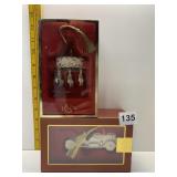 LENOX CHRISTMAS ORNAMENTS, CAROUSEL, ANTIQUE CAR