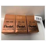 3 BOXES OF 12 EACH, PENTEL HI POLYMER SUPER .3MM