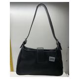 BLACK LEATHER COACH HANDBAG