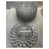 FOSTORIA LUNCH PLATES, 12 TOTAL