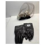 SAKS FIFTH AVE, CASHMERE LINED BROWN LEATHER