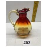 AMBERINA HAND BLOWN GLASS CREAMER
