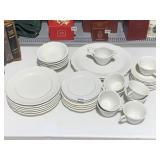 JACKSON CHINA STONEWARE DISHES, 8 CUPS/7SAUCERS,