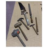 WOOD MALLETS, SAW, FILE, ETC.