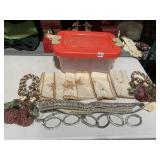 LADIES BELTS, SMALL LOCKING BIN, CLOTH NAPKINS,