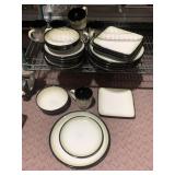 SANGO STONEWARE DISHES, 2 BOWLS, 6 MUGS, 5