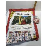 WELSH LANGUAGE NEW LINEN TOWLE AND ENGLAND MINI