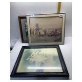 FRAMED AND MATTED OLD PHOTOGRAPH OF PITTSBURGH