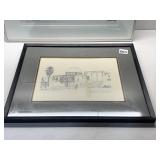 FRAMED AND MATTED MOSQUE PRINT, 17X14