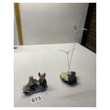 DILBERT CHARACTER ON AMETHYST, SEA GULLS