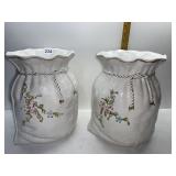 CAPODIMONTE ITALIAN 11" FLOUR SACK VASES