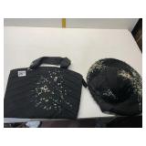 SUEDE HAND PAINTED BLACK PURSE (COLOR IS