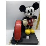 MICKEY MOUSE LAND LINE TELEPHONE, CRACK ON BASE